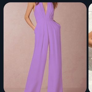 Purple Halter Jumpsuit